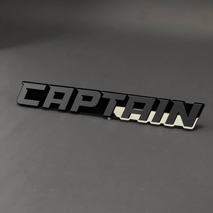 1PC CAPTAIN 3D Acrylic Badge - Car Truck Emblem Fender Tailgate Trunk Sticker