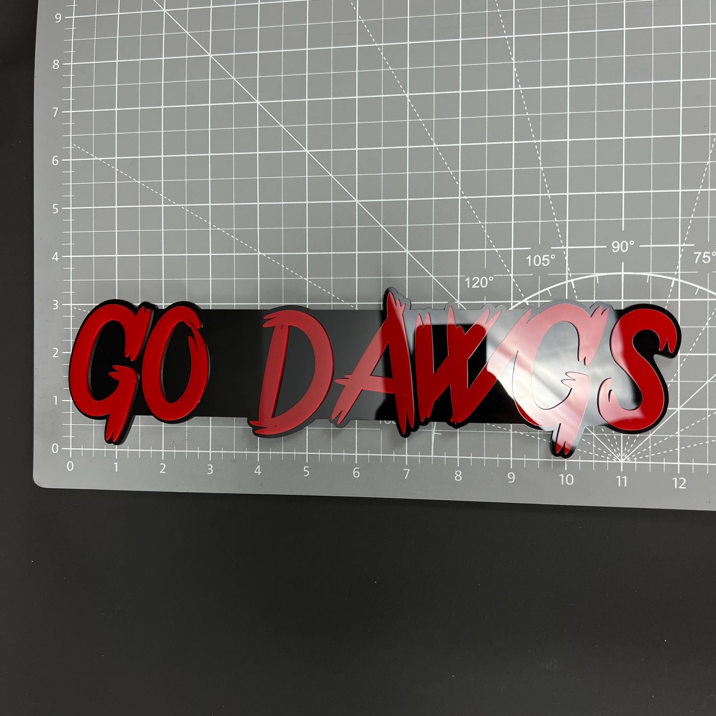 1PC GO DAWGS 3D Acrylic Badge - Car Truck Emblem Fender Tailgate Trunk Sticker