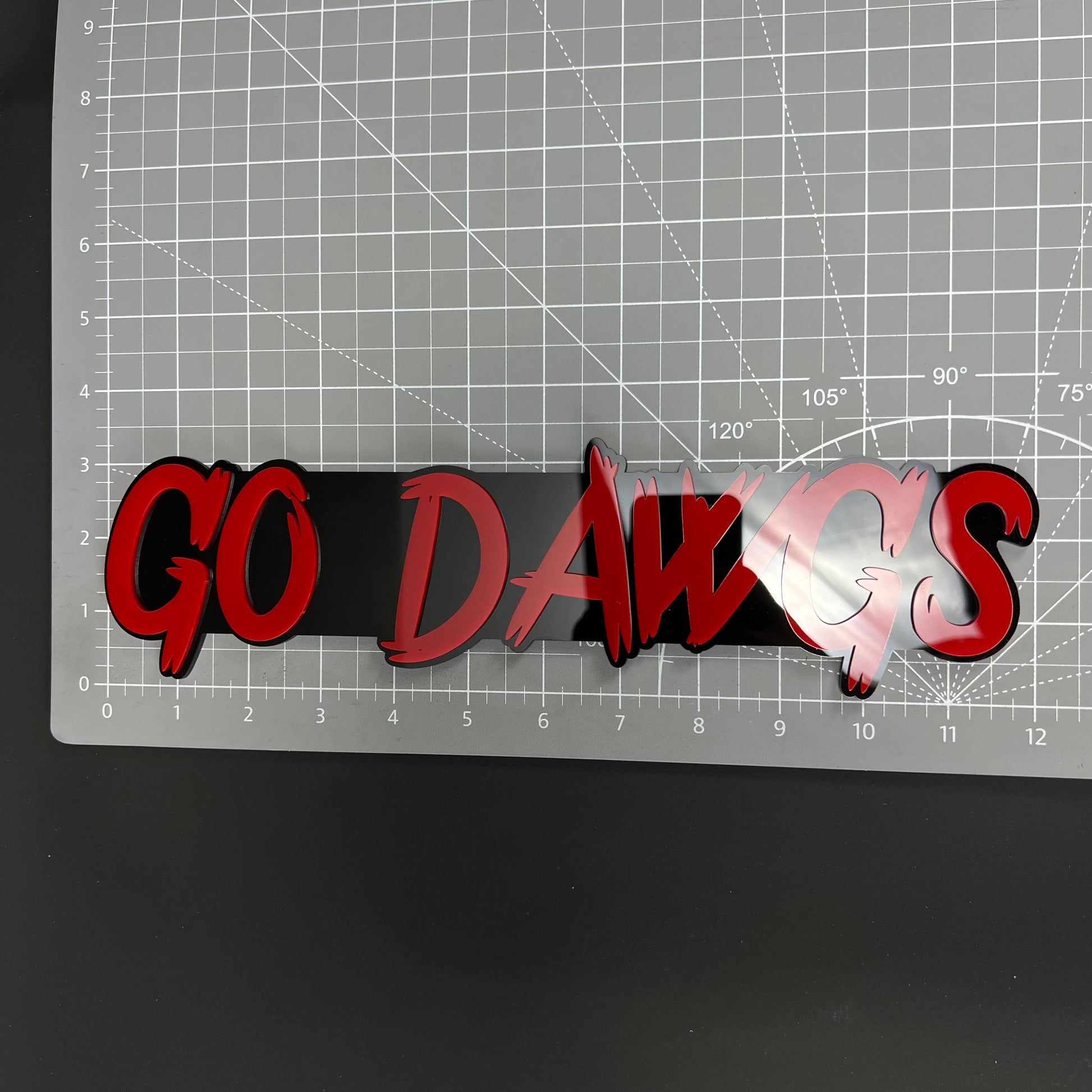 1PC GO DAWGS 3D Acrylic Badge - Car Truck Emblem Fender Tailgate Trunk Sticker