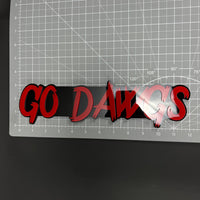 1PC GO DAWGS 3D Acrylic Badge - Car Truck Emblem Fender Tailgate Trunk Sticker