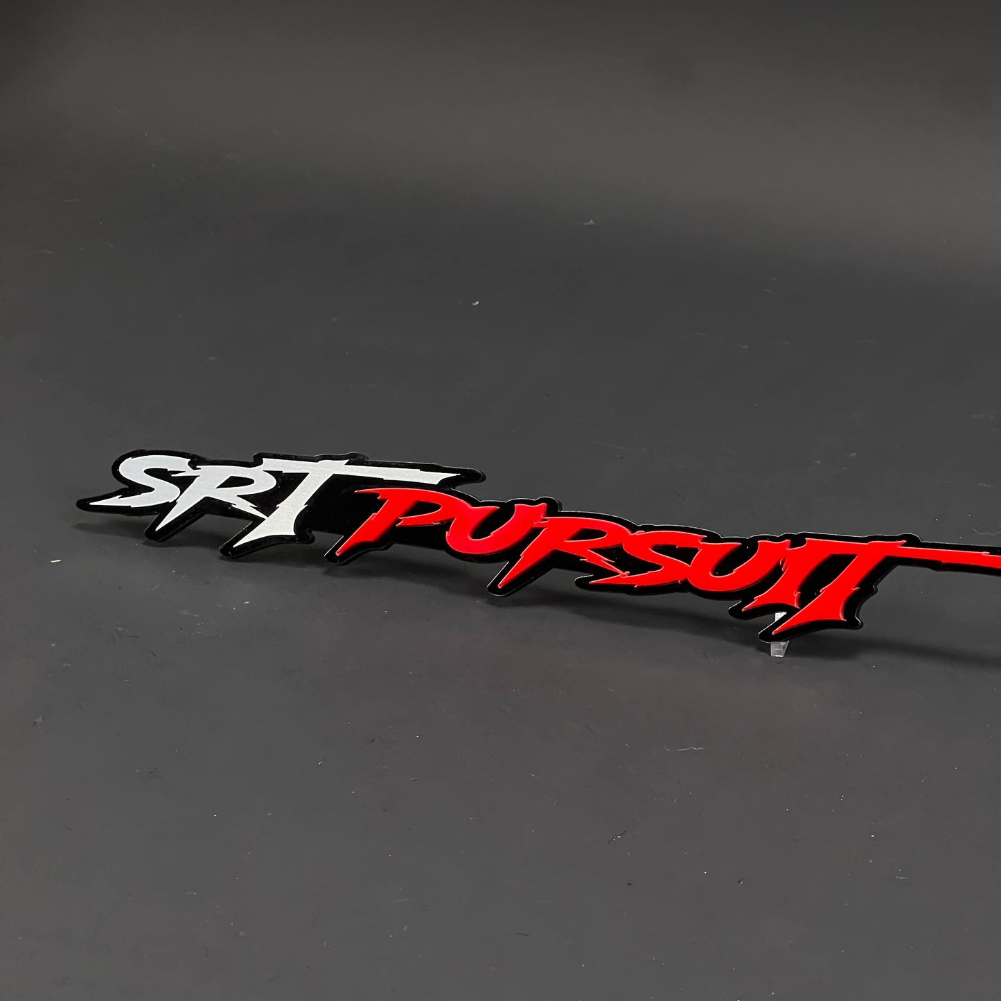 1PC SRT PURSUIT 3D Acrylic Badge - Car Truck Emblem Fender Sticker