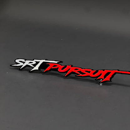 1PC SRT PURSUIT 3D Acrylic Badge - Car Truck Emblem Fender Sticker