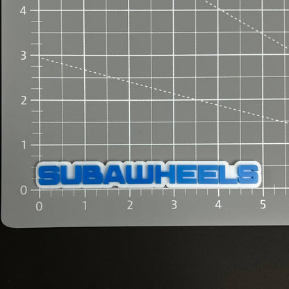1PC SUBAWHEELS 3D Acrylic Badge - Car Truck Emblem Fender Tailgate Trunk Sticker