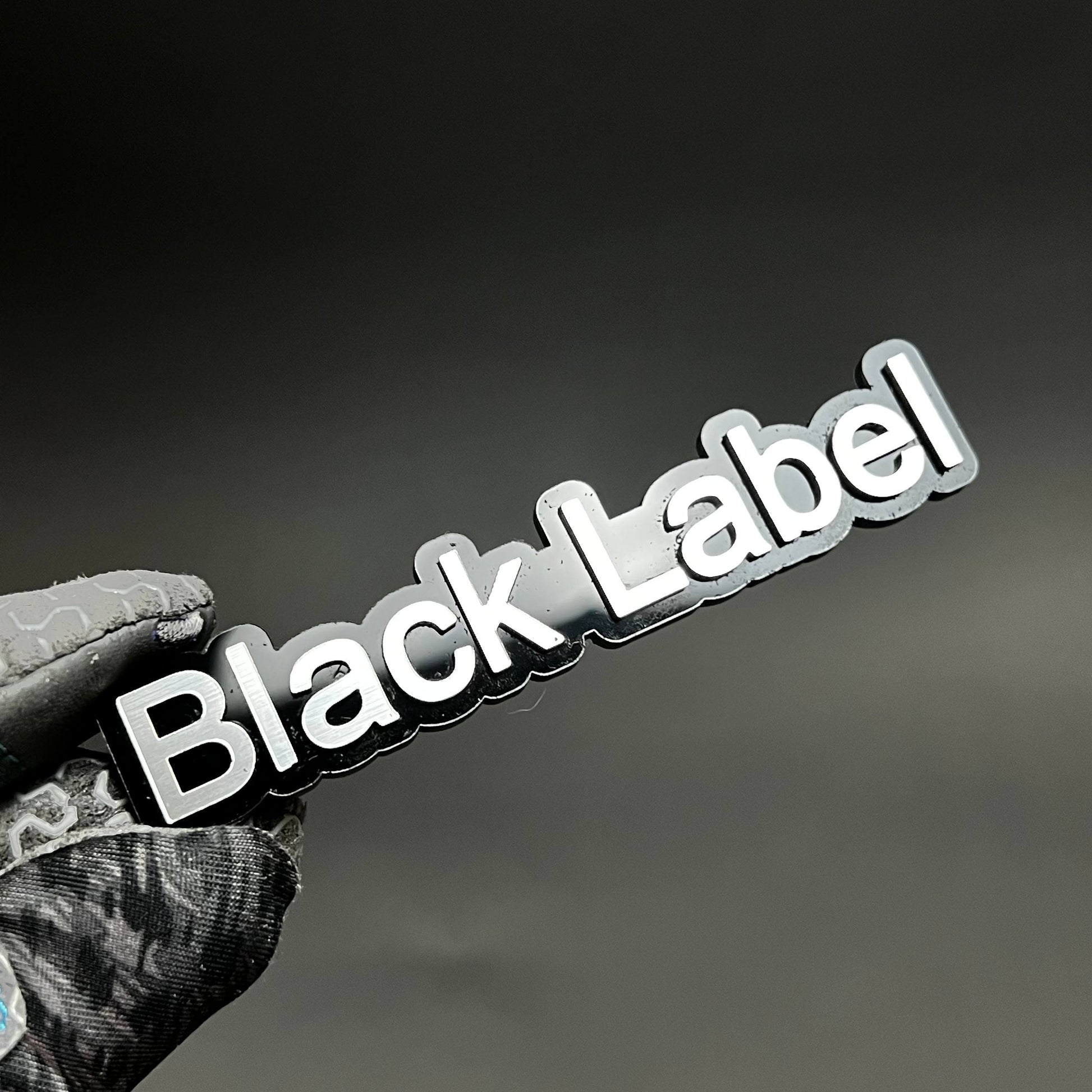 1PC Black Label 3D Acrylic Badge - Car Truck Emblem Fender Sticker