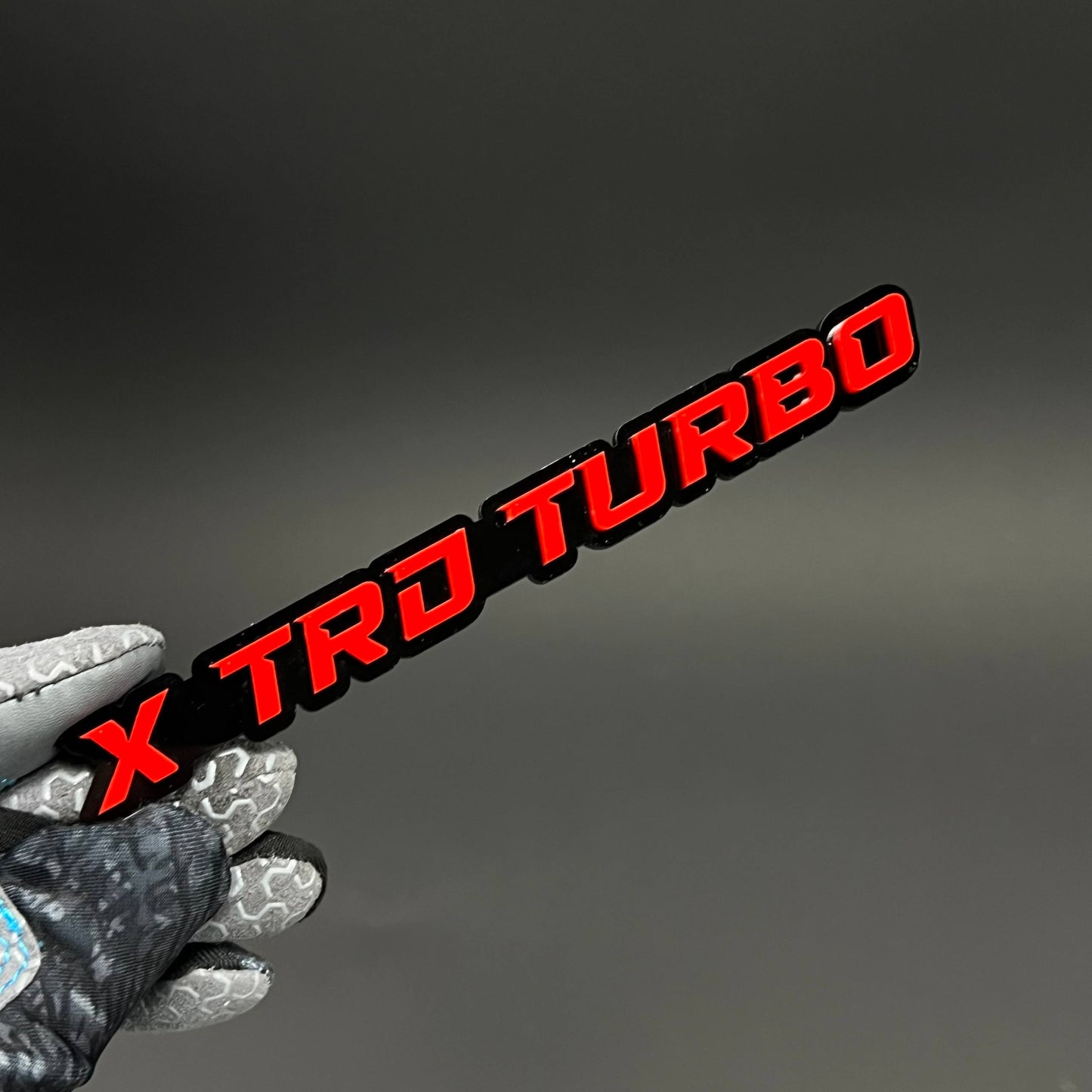 1PC X TRD TURBO 3D Acrylic Badge - Car Truck Emblem Fender Sticker
