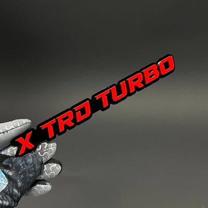 1PC X TRD TURBO 3D Acrylic Badge - Car Truck Emblem Fender Sticker