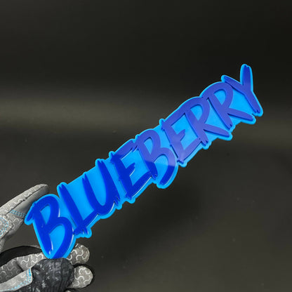 1PC BLUEBERRY 3D Acrylic Badge - Car Truck Emblem Fender Tailgate Trunk Sticker