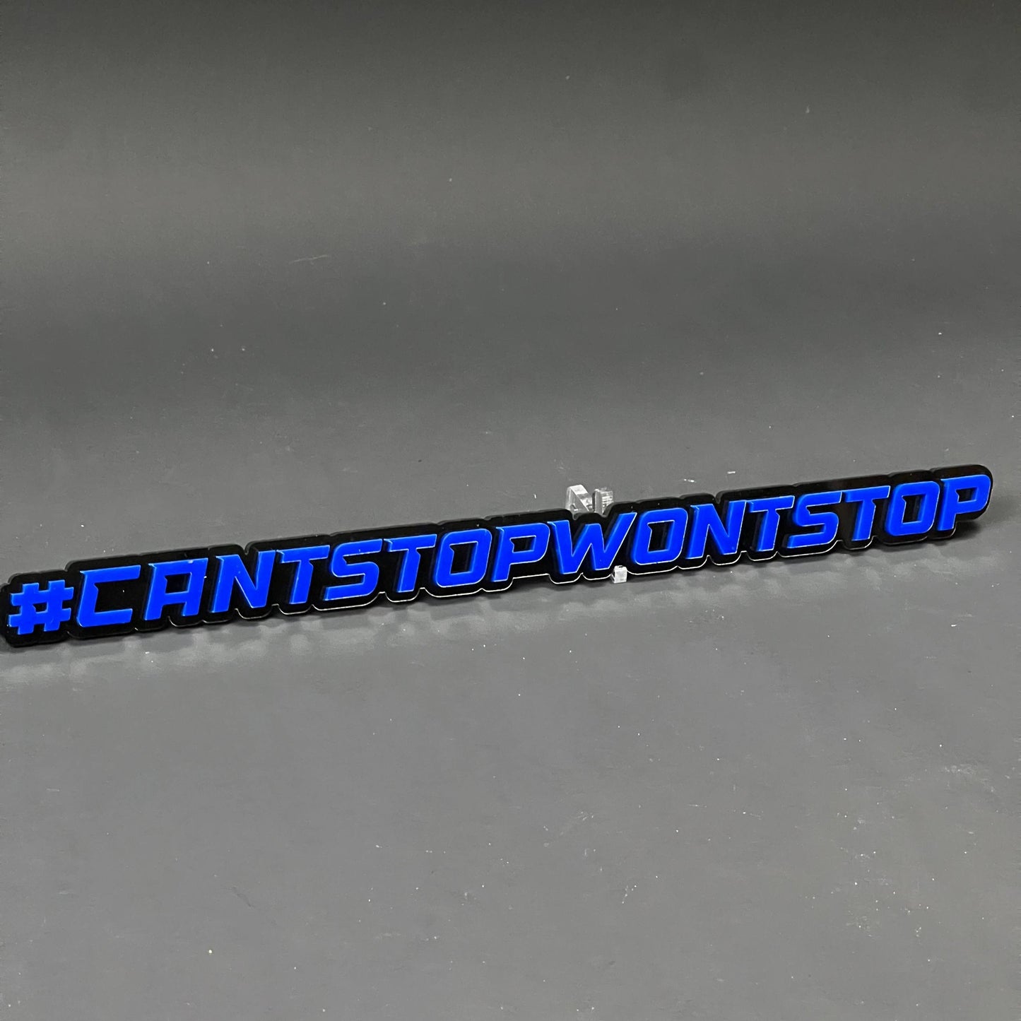 1PC #CANTSTOPWONTSTOP 3D Acrylic Badge - Car Truck Emblem Fender Sticker