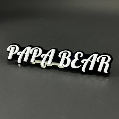 1PC PAPA BEAR 3D Acrylic Badge - Car Truck Emblem Fender Tailgate Trunk Sticker