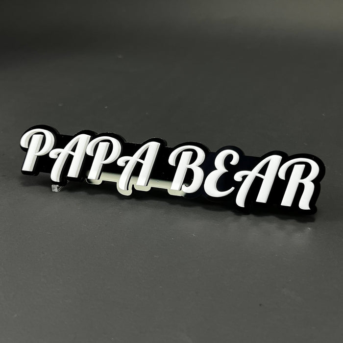 1PC PAPA BEAR 3D Acrylic Badge - Car Truck Emblem Fender Tailgate Trunk Sticker