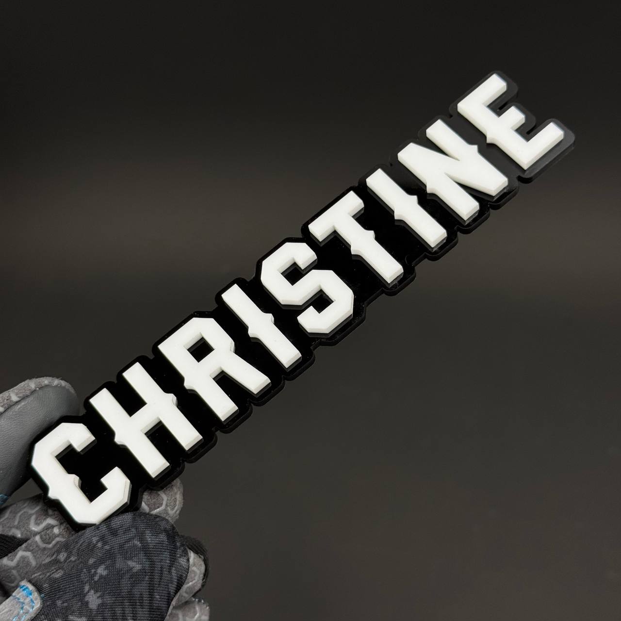 1PC CHRISTINE 3D Acrylic Badge - Car Truck Emblem Fender Tailgate Trunk Sticker