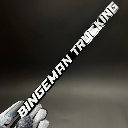 1PC BINGEMAN TRUCKING 3D Acrylic Badge - Car Truck Emblem Fender Sticker