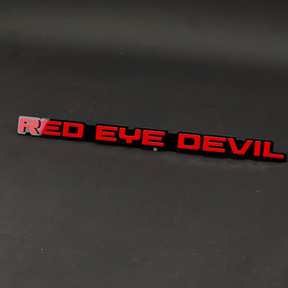 1PC RED EYE DEVIL 3D Acrylic Badge - Car Truck Emblem Fender Sticker