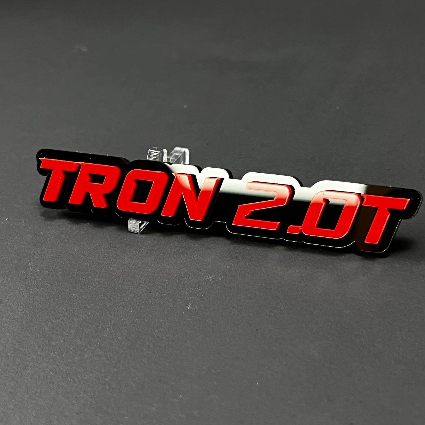 1PC TRON 2.0T 3D Acrylic Badge - Car Truck Emblem Fender Tailgate Trunk Sticker