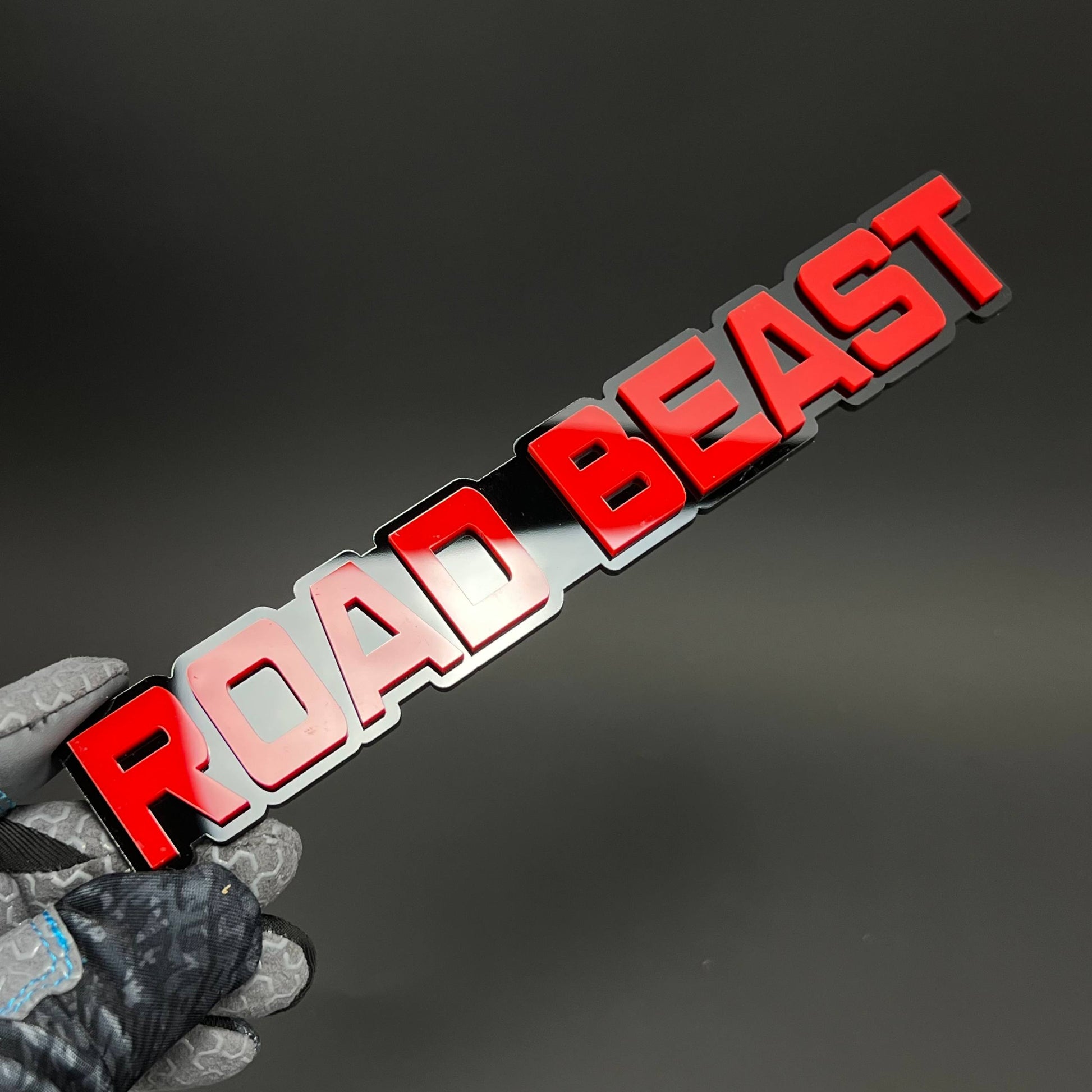 1PC ROAD BEAST 3D Acrylic Badge - Car Truck Emblem Fender Tailgate Trunk Sticker