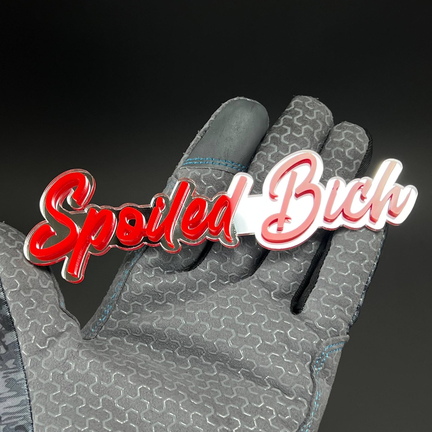 1PC Spoiled Bich 3D Acrylic Badge - Car Truck Emblem Fender Sticker