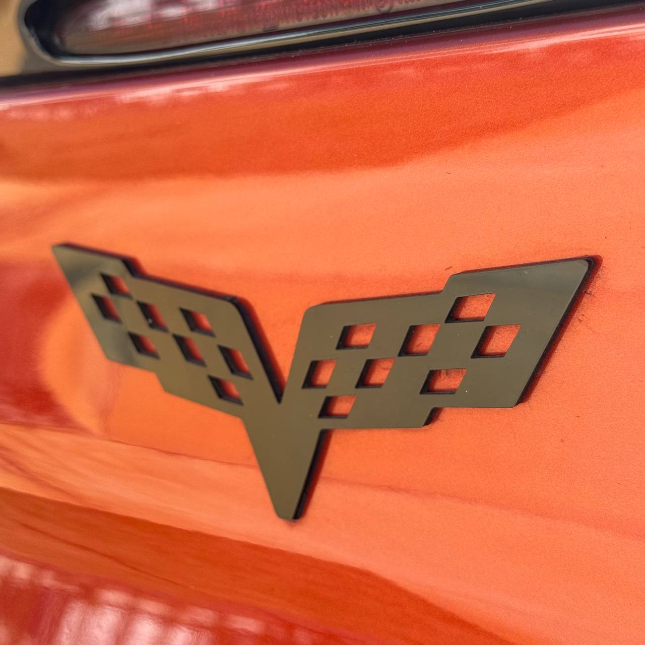 1PC Corvette Emblem 3D Acrylic Badge - Car Truck Emblem Fender Sticker