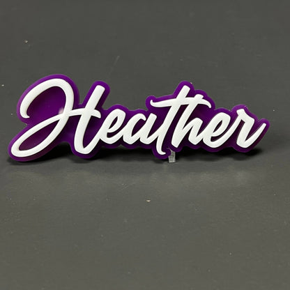 1PC Heather 3D Acrylic Badge - Car Truck Emblem Fender Tailgate Trunk Sticker