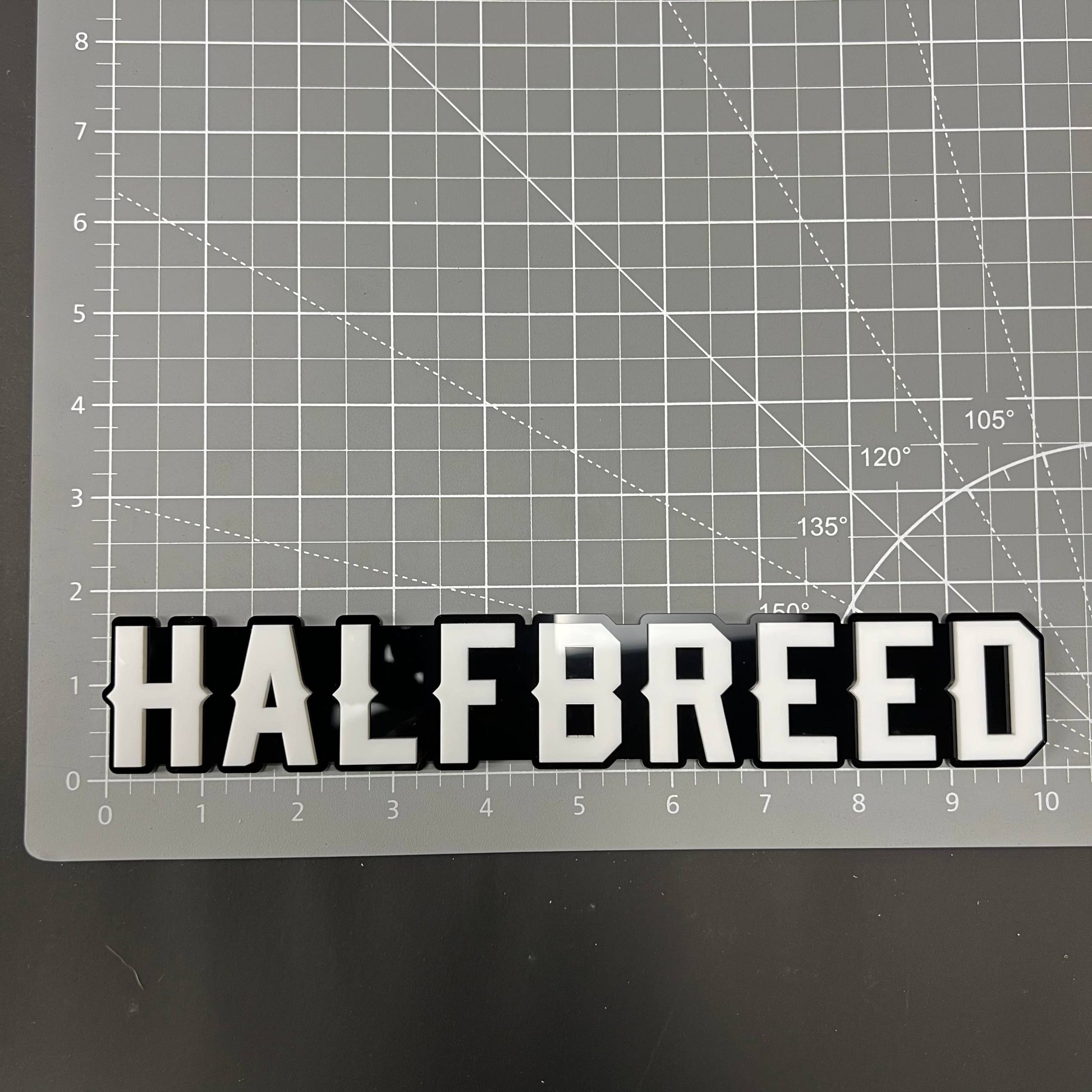 1PC HALFBREED 3D Acrylic Badge - Car Truck Emblem Fender Tailgate Trunk Sticker