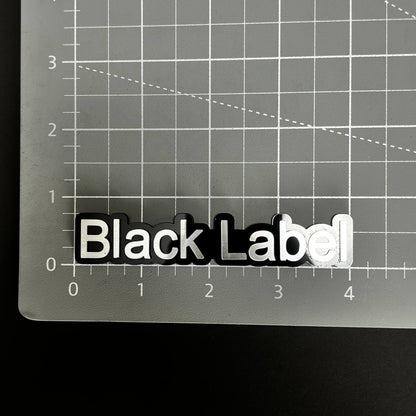 1PC Black Label 3D Acrylic Badge - Car Truck Emblem Fender Sticker
