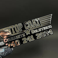 1PC TOP COAT 3D Acrylic Badge - Car Truck Emblem Fender Tailgate Trunk Sticker