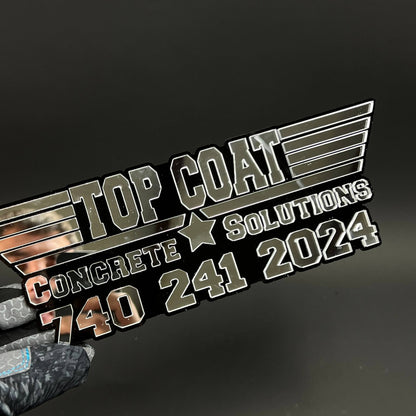 1PC TOP COAT 3D Acrylic Badge - Car Truck Emblem Fender Tailgate Trunk Sticker