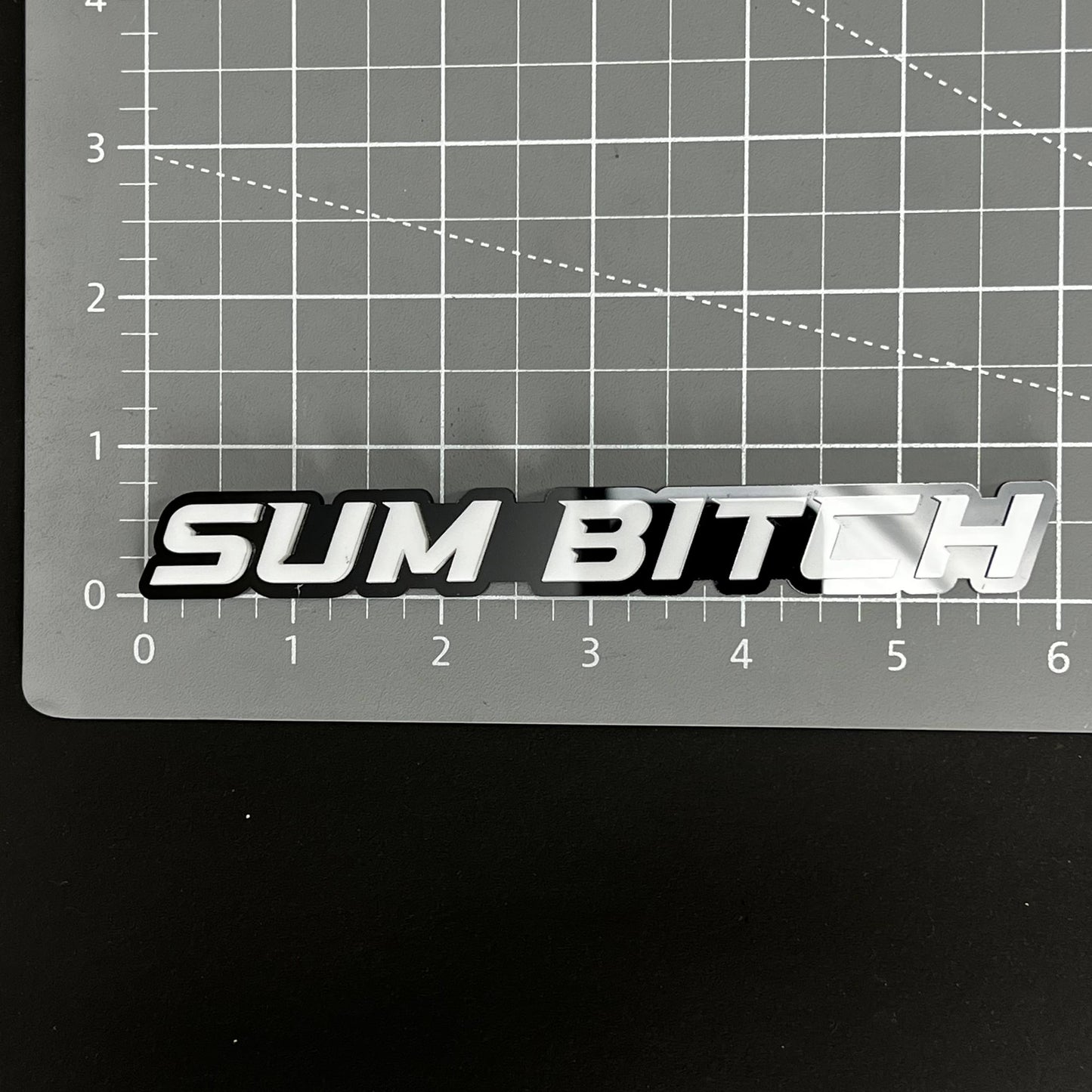 1PC SUM BITCH 3D Acrylic Badge - Car Truck Emblem Fender Tailgate Trunk Sticker