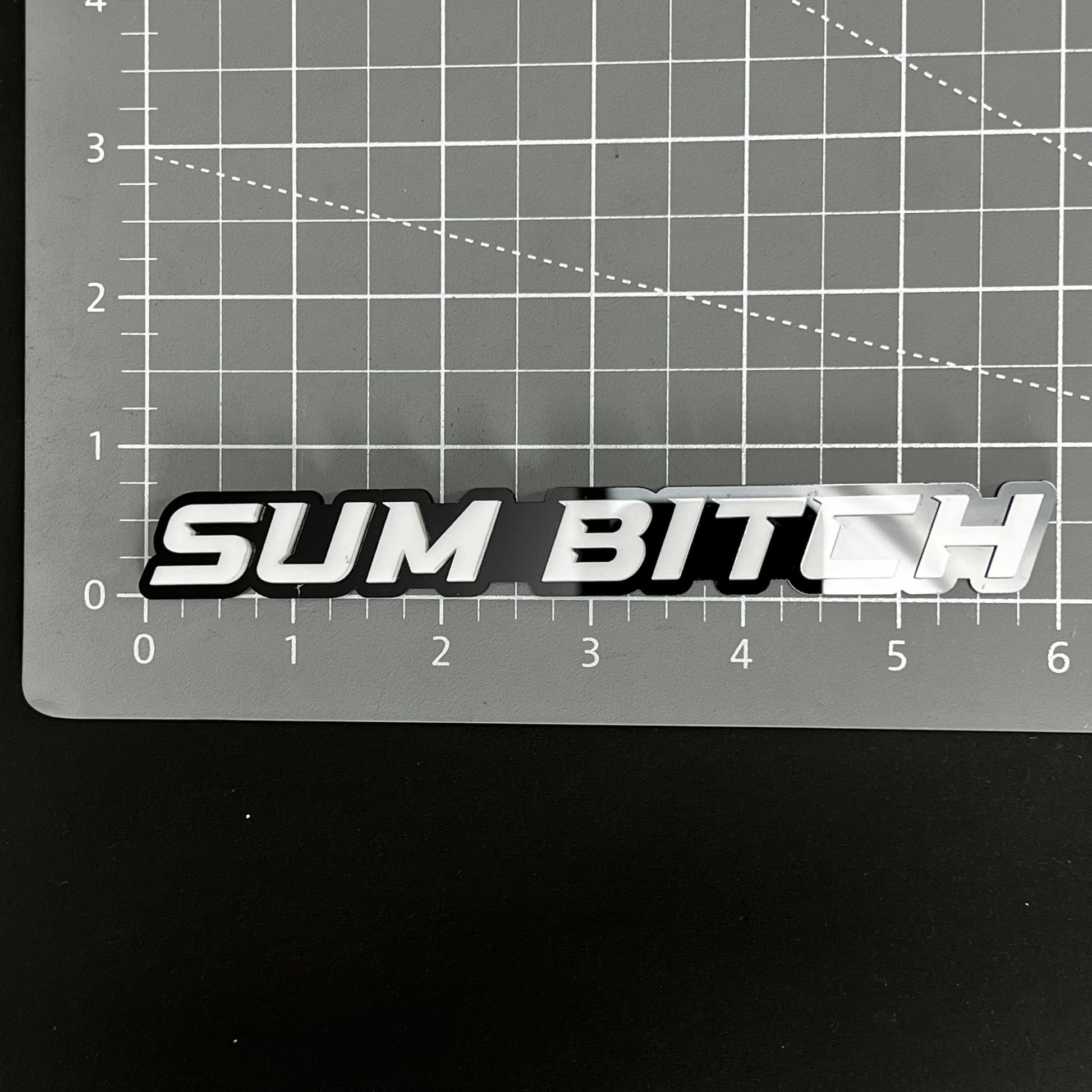 1PC SUM BITCH 3D Acrylic Badge - Car Truck Emblem Fender Tailgate Trunk Sticker