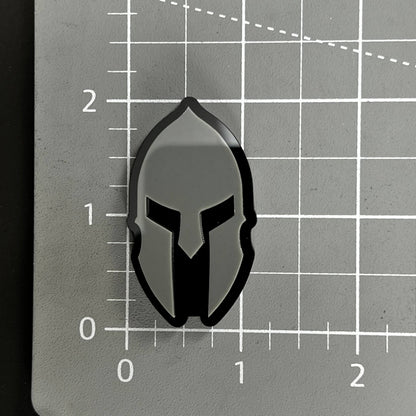 1PC Spartan Helmet 3D Acrylic Badge - Car Truck Emblem Fender Sticker