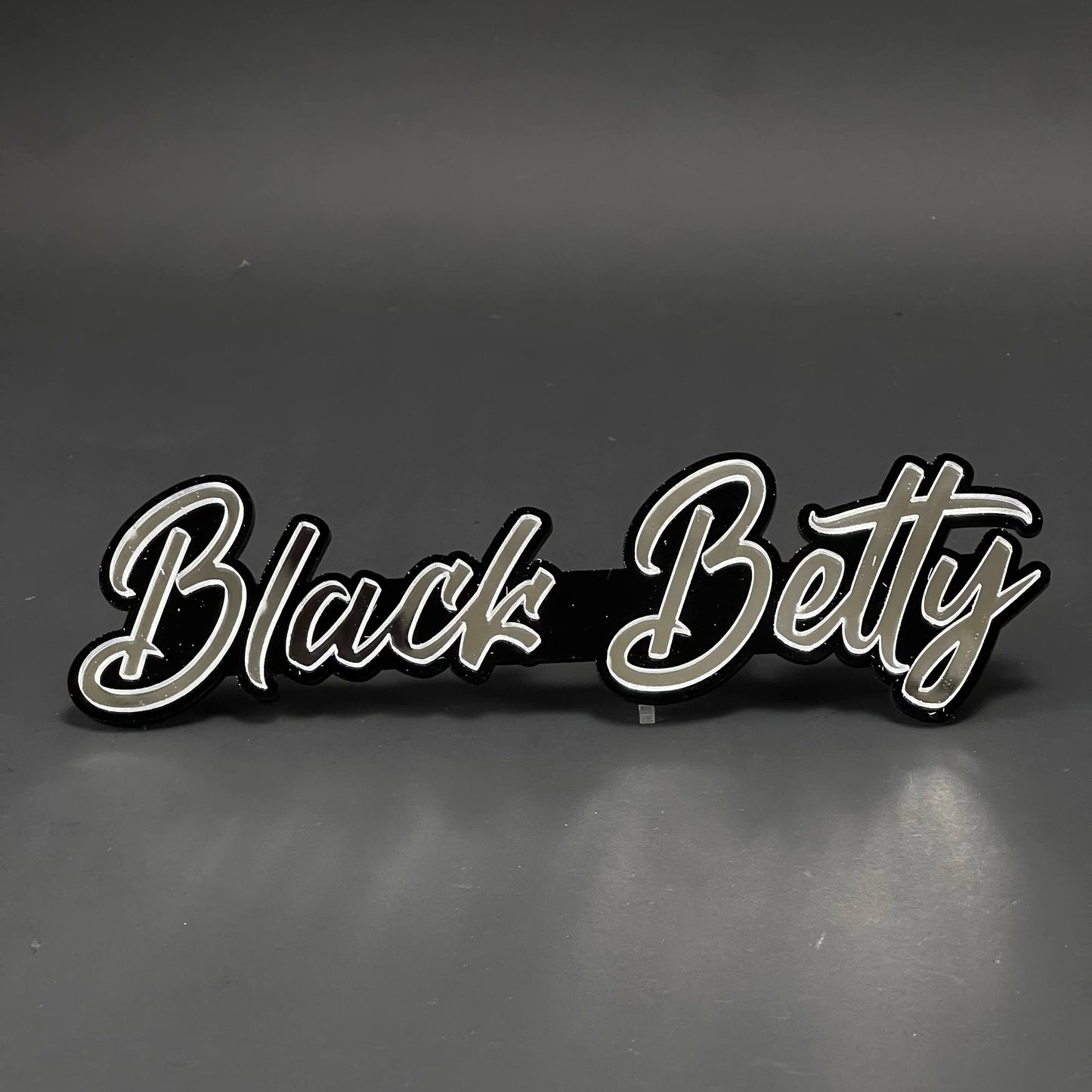 1PC Black Betty 3D Acrylic Badge - Car Truck Emblem Fender Sticker
