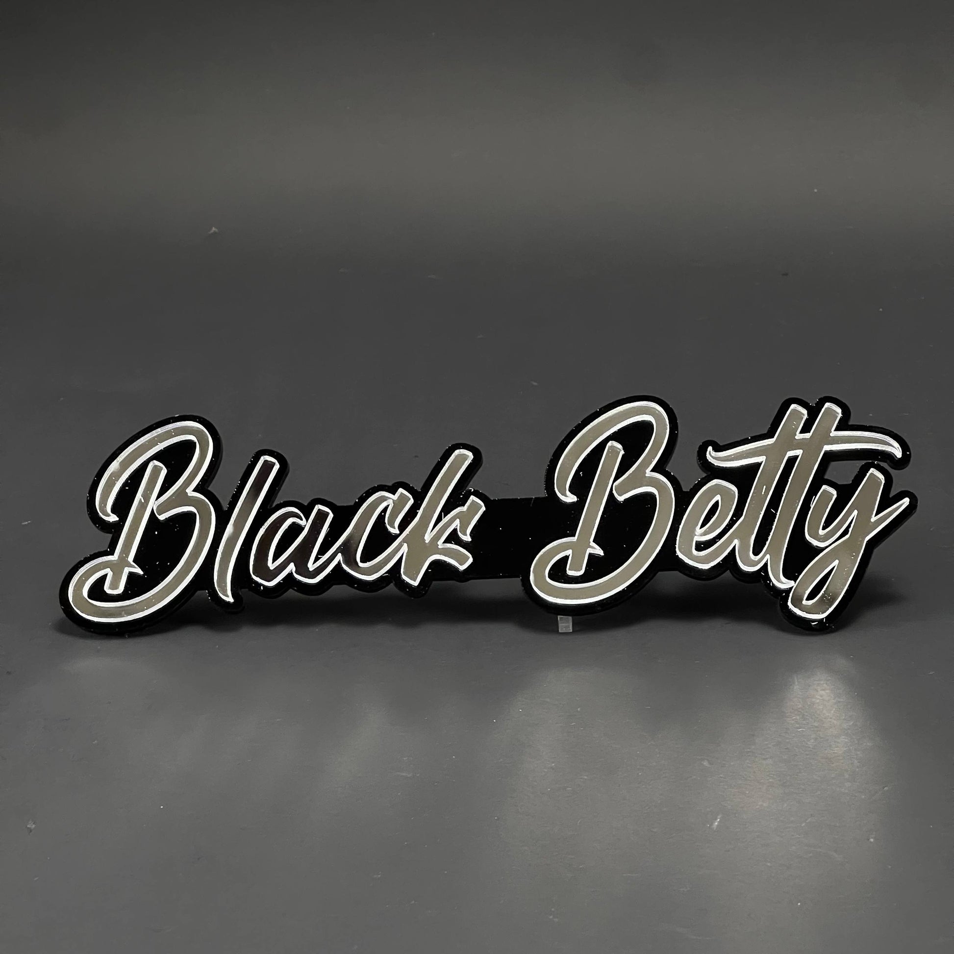 1PC Black Betty 3D Acrylic Badge - Car Truck Emblem Fender Sticker