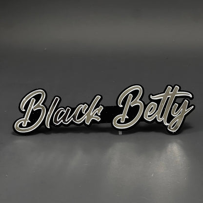 1PC Black Betty 3D Acrylic Badge - Car Truck Emblem Fender Sticker