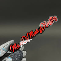 1PC ManOfManyHustles 3D Acrylic Badge - Car Truck Emblem Fender Sticker