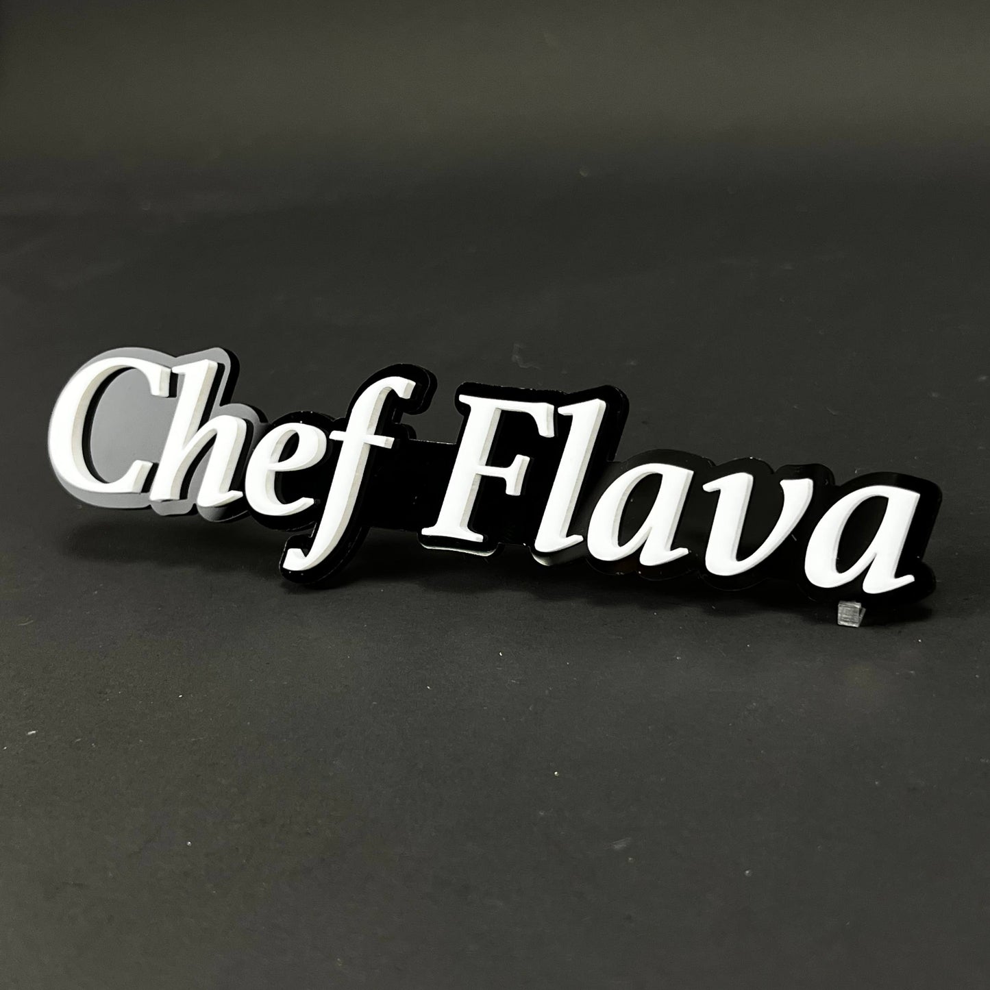 1PC Chef Flava 3D Acrylic Badge - Car Truck Emblem Fender Tailgate Trunk Sticker