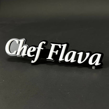 1PC Chef Flava 3D Acrylic Badge - Car Truck Emblem Fender Tailgate Trunk Sticker