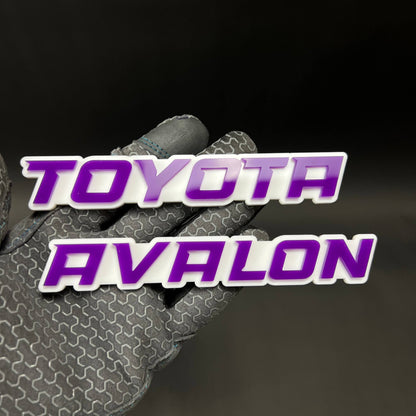 1PC TOYOTA AVALON 3D Acrylic Badge - Car Truck Emblem Fender Sticker