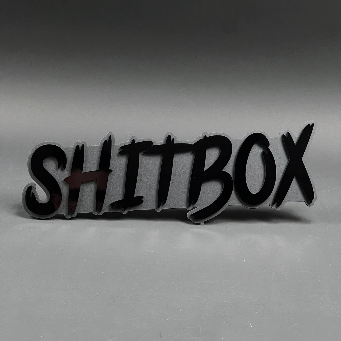 1PC SHITBOX 3D Acrylic Badge - Car Truck Emblem Fender Tailgate Trunk Sticker