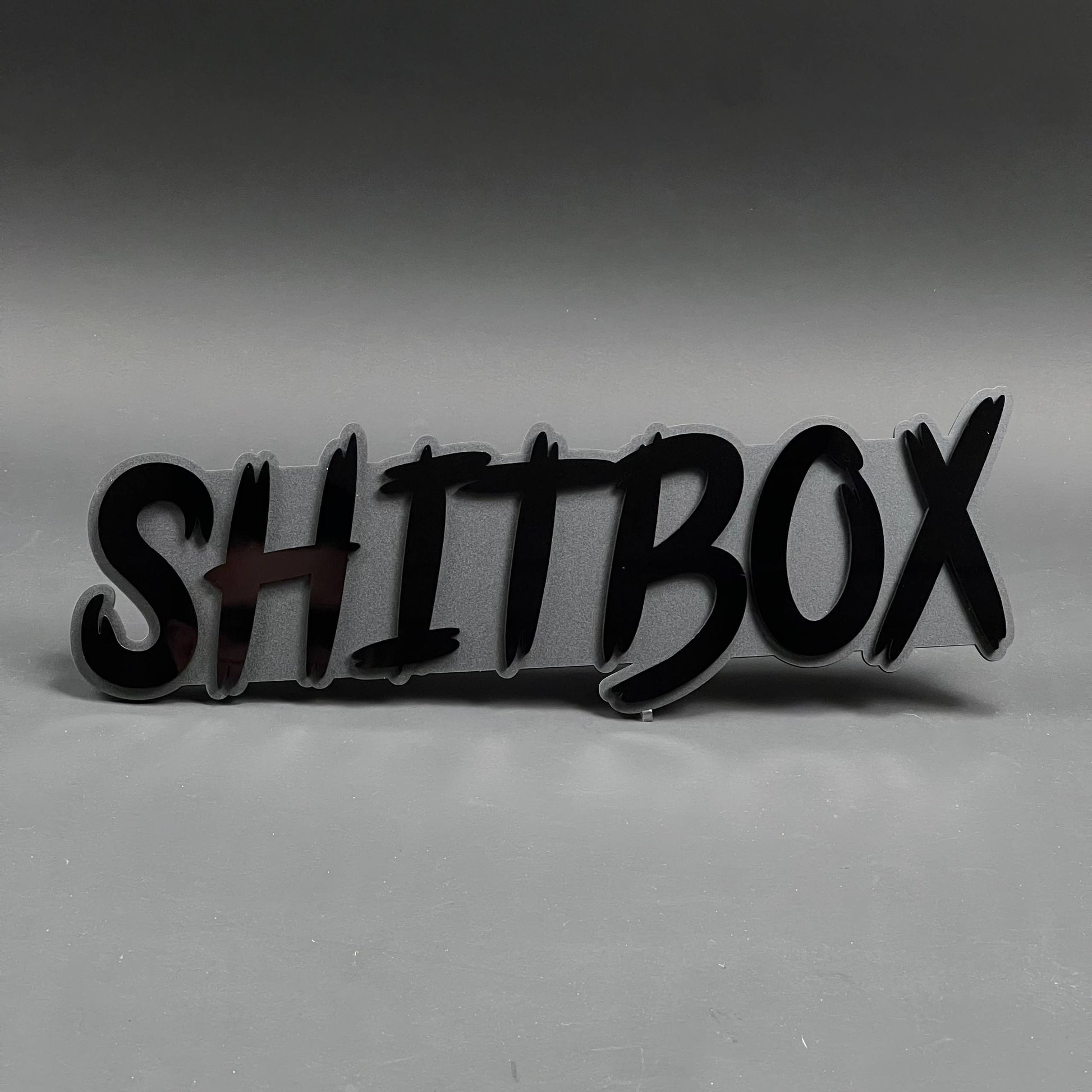 1PC SHITBOX 3D Acrylic Badge - Car Truck Emblem Fender Tailgate Trunk Sticker