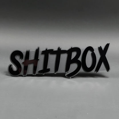 1PC SHITBOX 3D Acrylic Badge - Car Truck Emblem Fender Tailgate Trunk Sticker