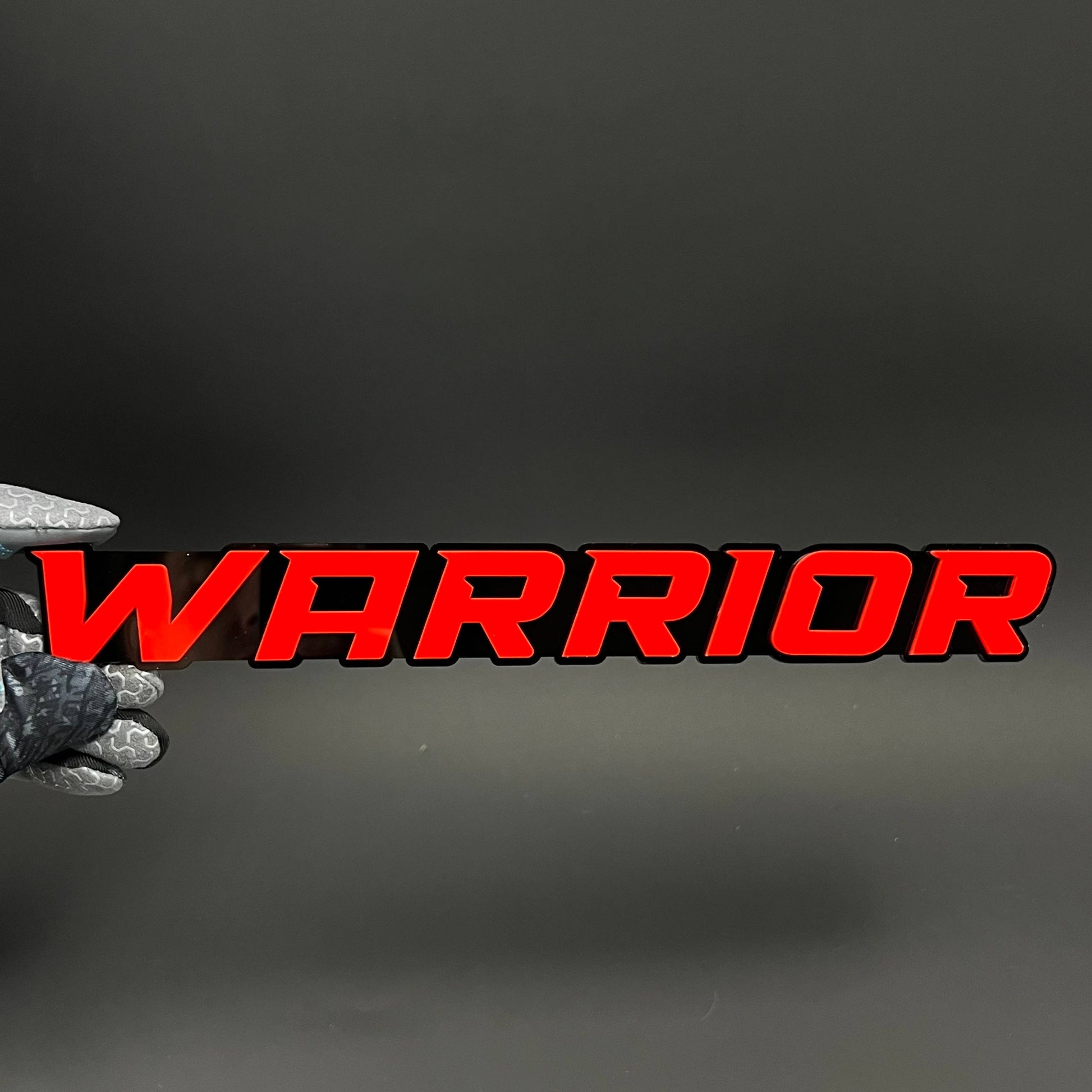 1PC WARRIOR 3D Acrylic Badge - Car Truck Emblem Fender Tailgate Trunk Sticker