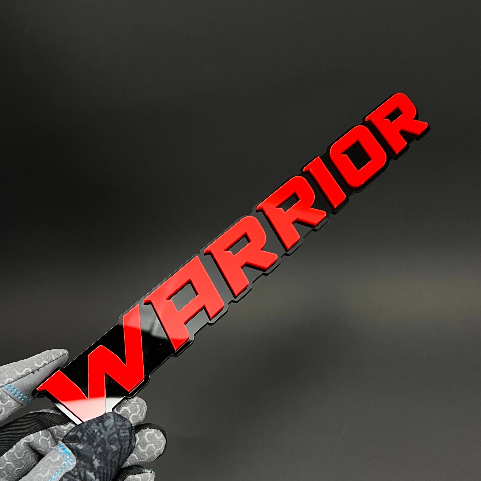 1PC WARRIOR 3D Acrylic Badge - Car Truck Emblem Fender Tailgate Trunk Sticker