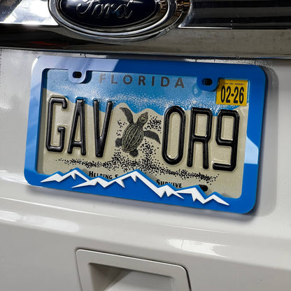 1PC Mountain Plate Frame 3D Acrylic Badge - Car Truck Emblem Fender Sticker
