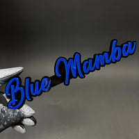 1PC Blue Mamba 3D Acrylic Badge - Car Truck Emblem Fender Tailgate Trunk Sticker