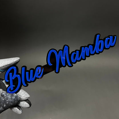 1PC Blue Mamba 3D Acrylic Badge - Car Truck Emblem Fender Tailgate Trunk Sticker