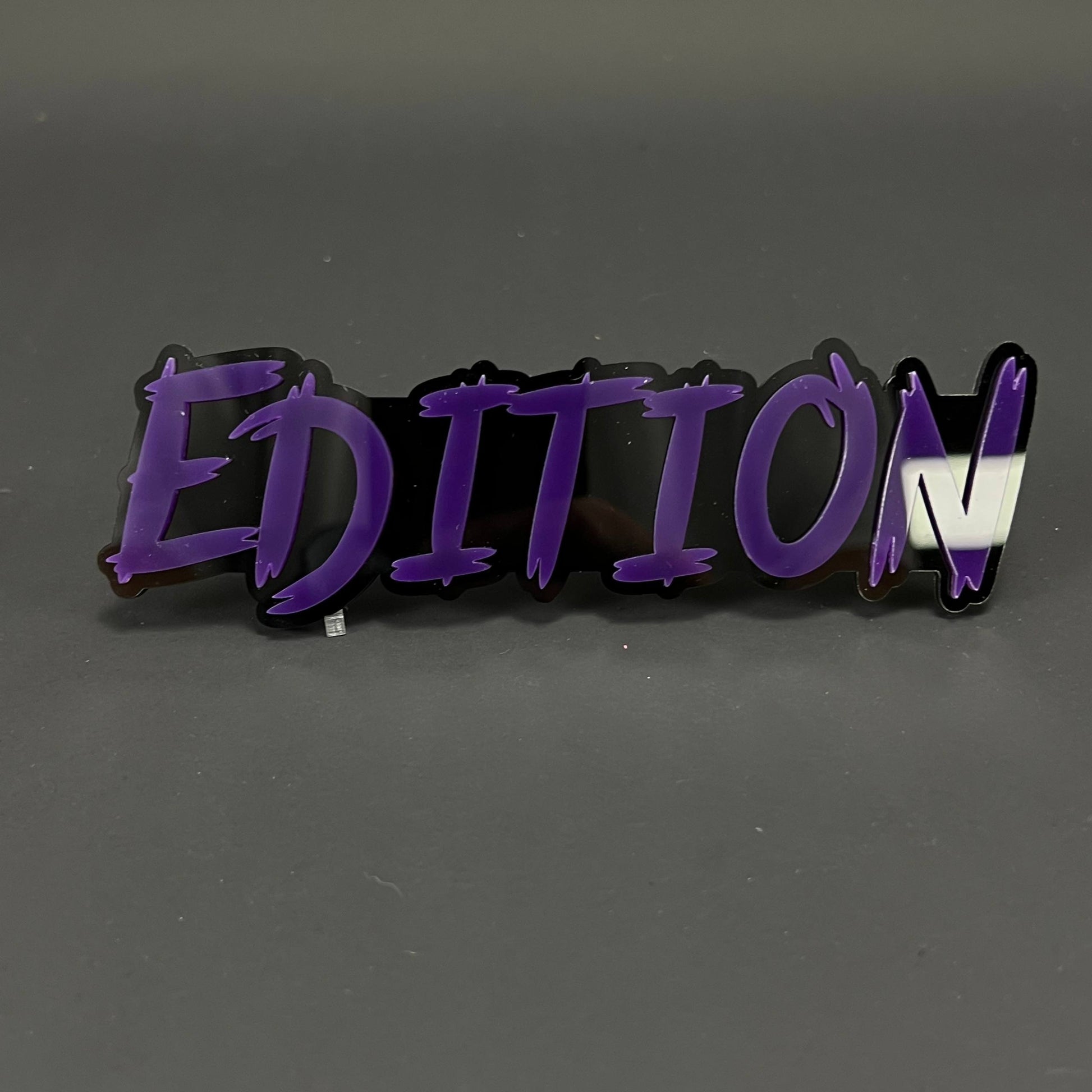 1PC EDITION Purple 3D Acrylic Badge - Car Truck Emblem Fender Sticker