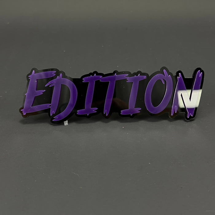 1PC EDITION Purple 3D Acrylic Badge - Car Truck Emblem Fender Sticker