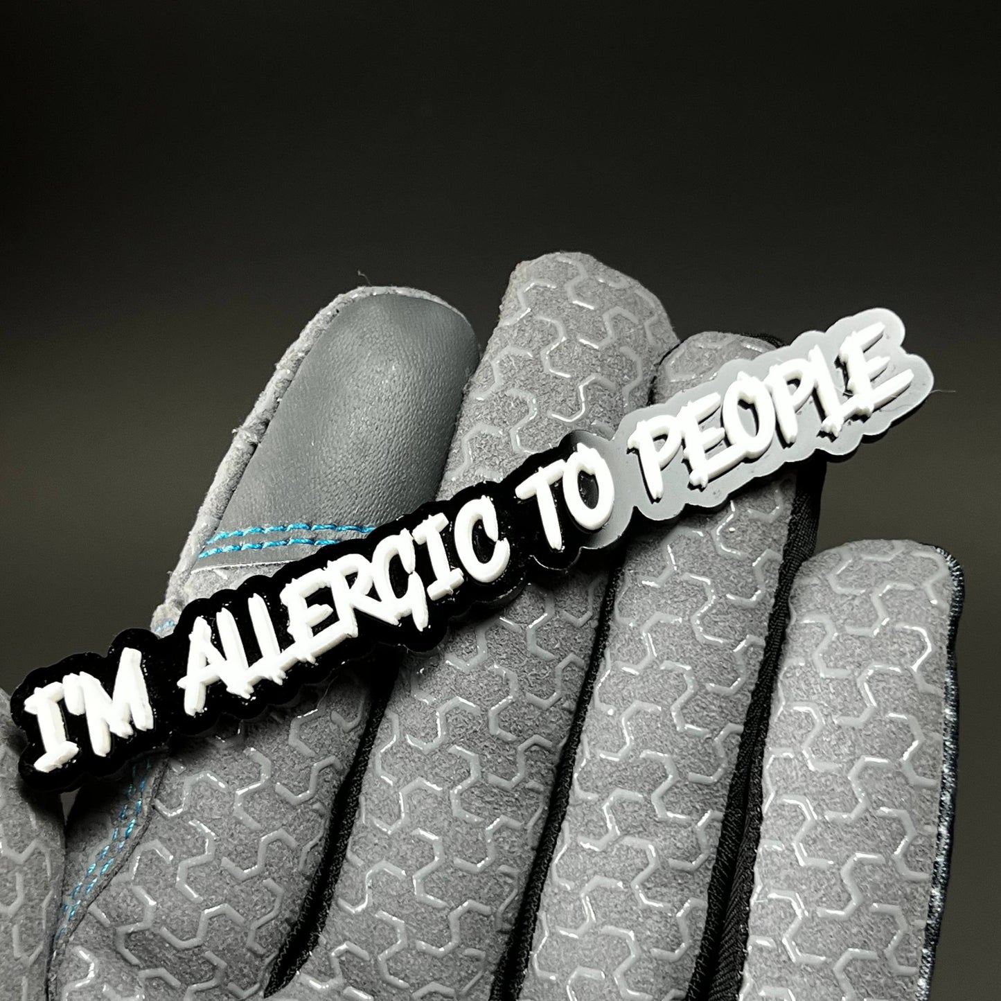 1PC I'M ALLERGIC TO PEOPLE 3D Acrylic Badge - Car Truck Emblem Fender Sticker