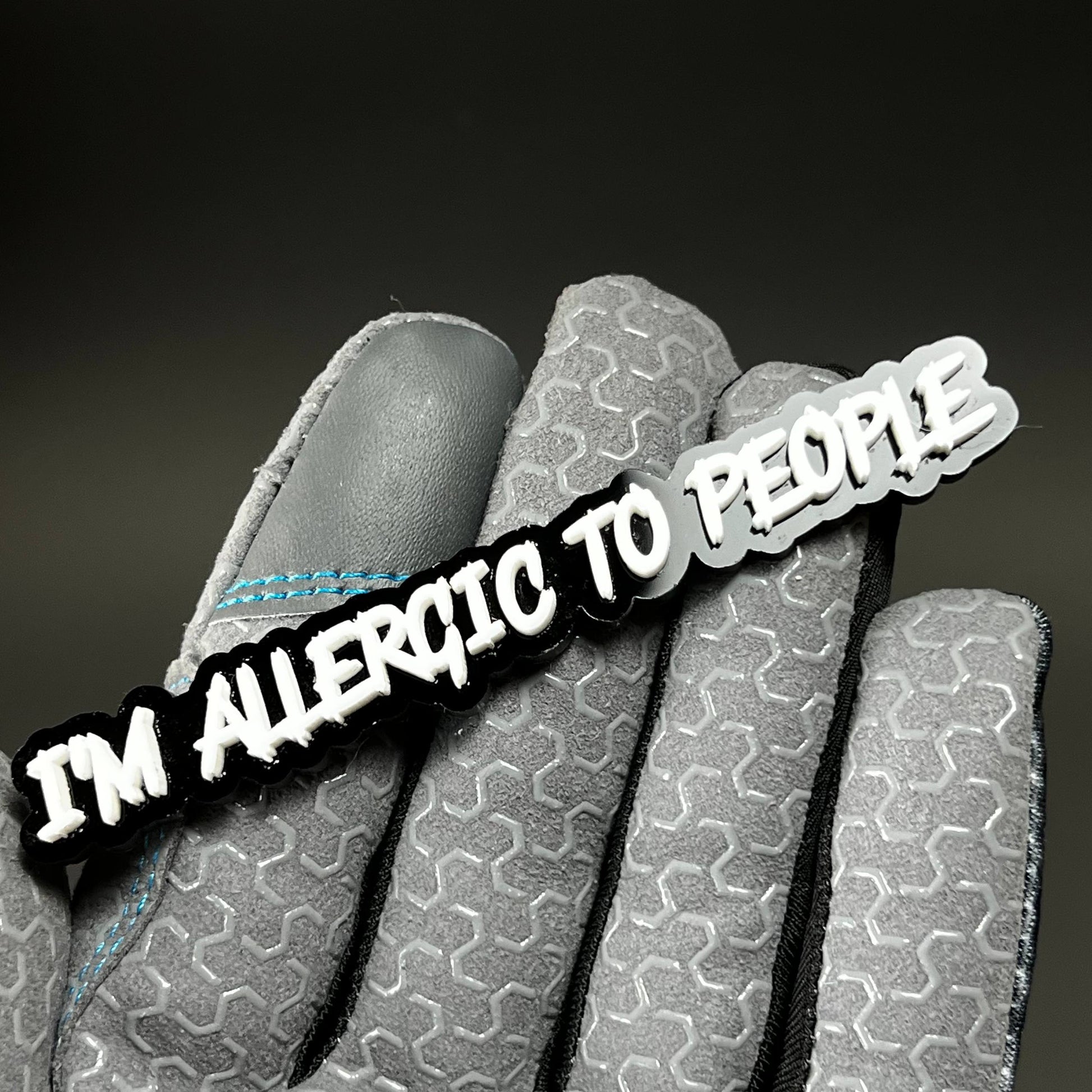 1PC I'M ALLERGIC TO PEOPLE 3D Acrylic Badge - Car Truck Emblem Fender Sticker