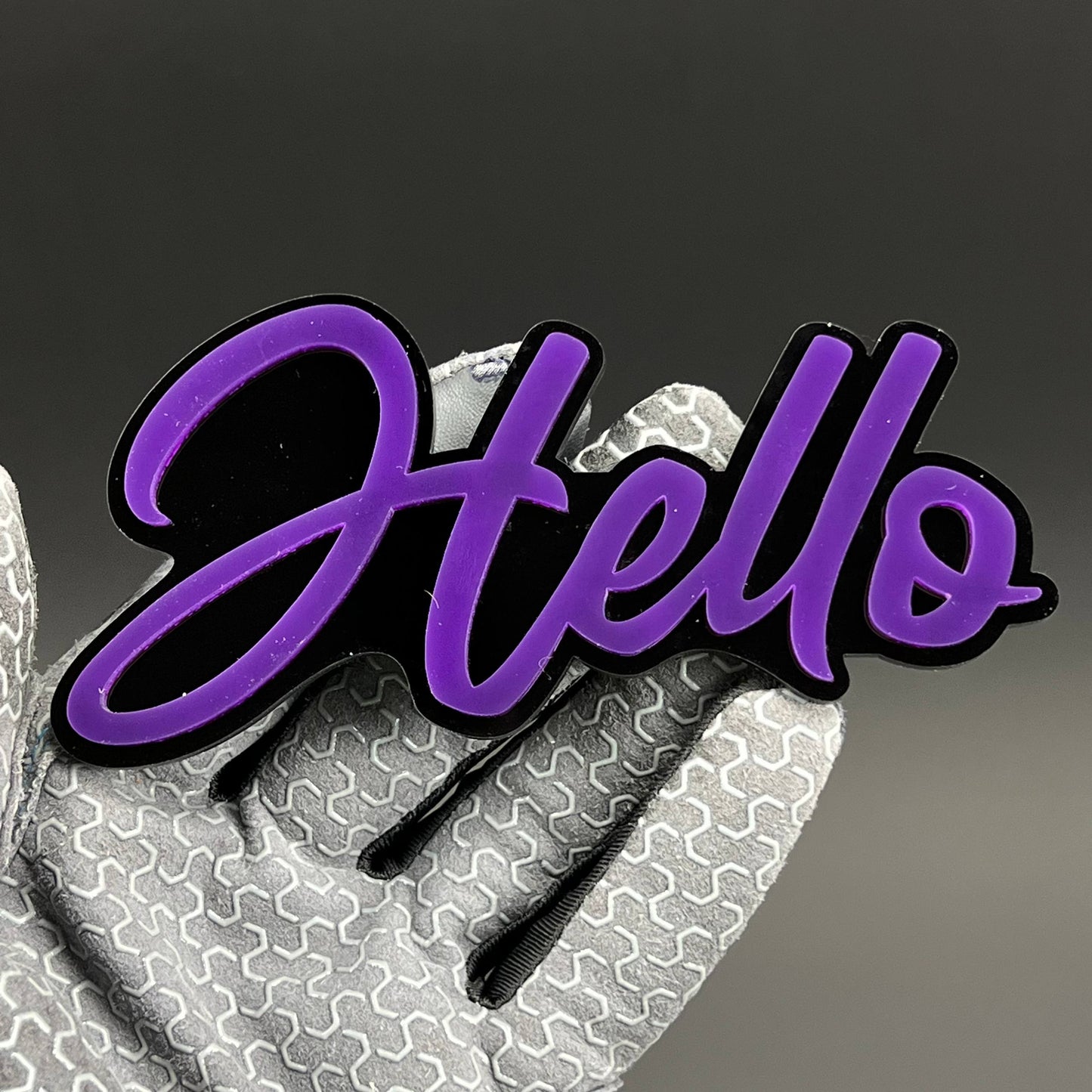 1PC Hello 3D Acrylic Badge - Car Truck Emblem Fender Tailgate Trunk Sticker