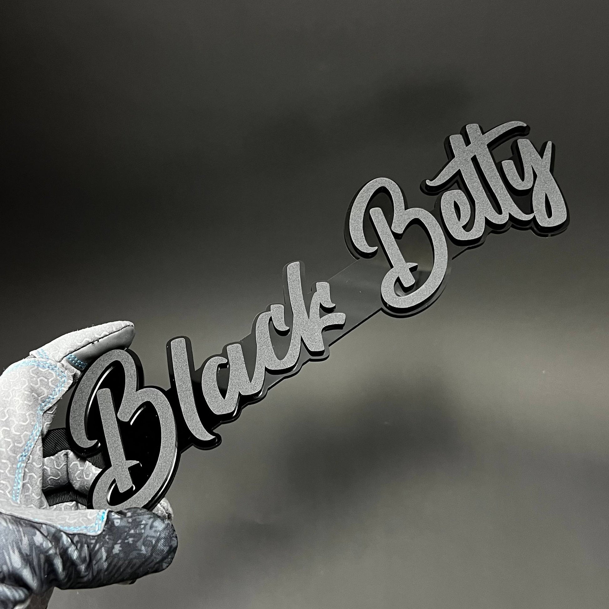 1PC Black Betty 3D Acrylic Badge - Car Truck Emblem Fender Sticker